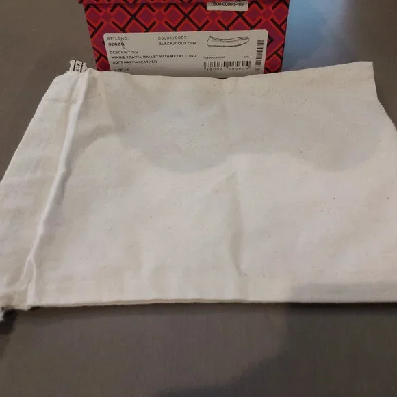 Tory Burch Minnie Travel Ballet with  gold metal logo - Picture 8 of 9